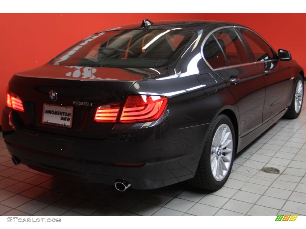 2011 5 Series 535i Sedan - Dark Graphite Metallic / Black photo #3