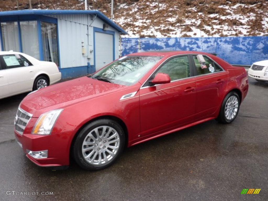 2010 CTS 4 3.6 AWD Sedan - Crystal Red Tintcoat / Cashmere/Cocoa photo #1