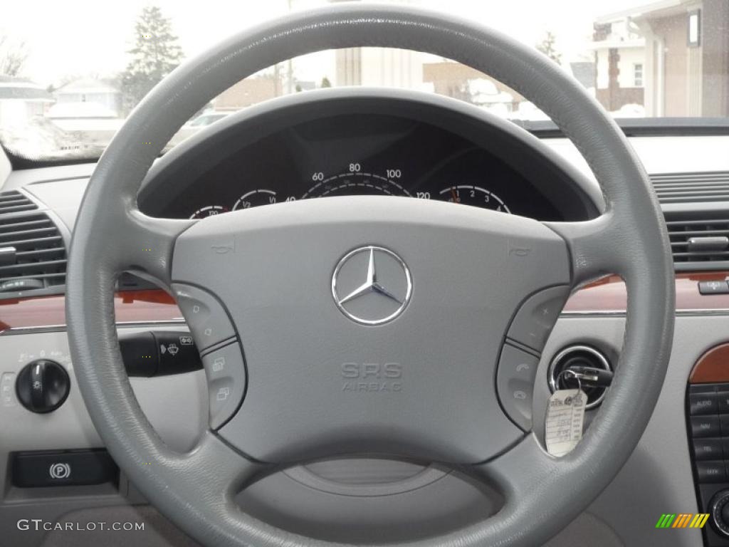 2005 Mercedes-Benz S 430 4Matic Sedan Ash Steering Wheel Photo #44928617