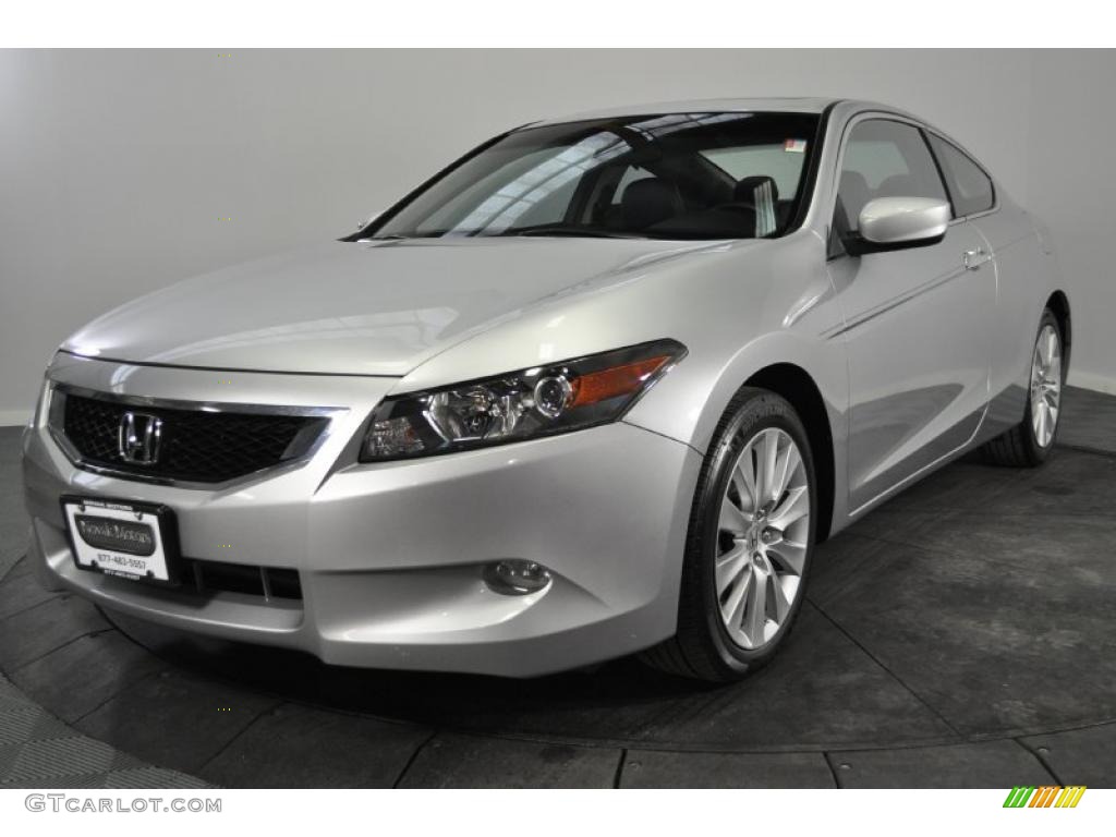 2008 Accord EX-L V6 Coupe - Alabaster Silver Metallic / Black photo #1