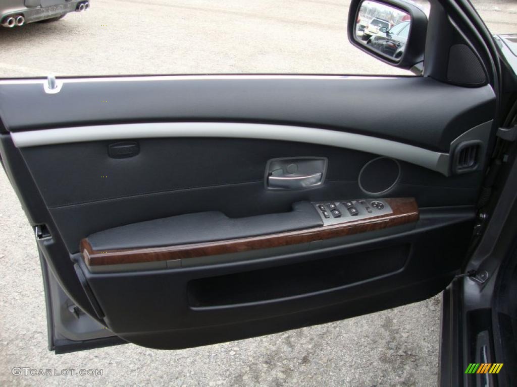 2007 BMW 7 Series 750Li Sedan Black Door Panel Photo #44929376
