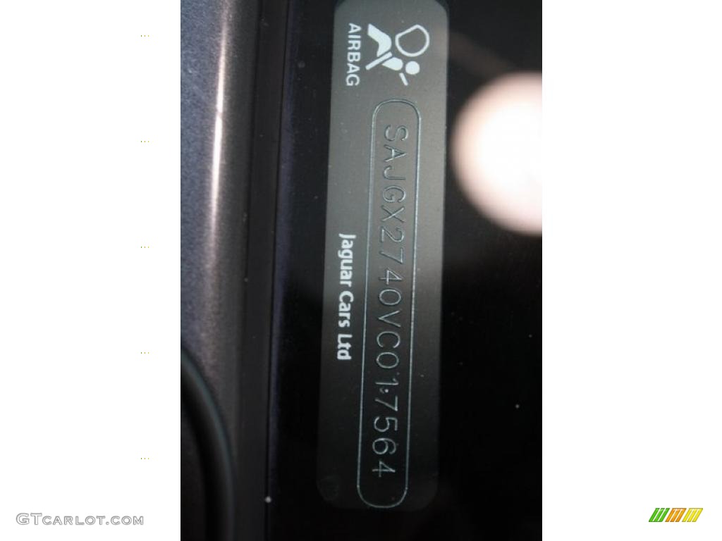 1997 Jaguar XK XK8 Convertible Info Tag Photo #44930269