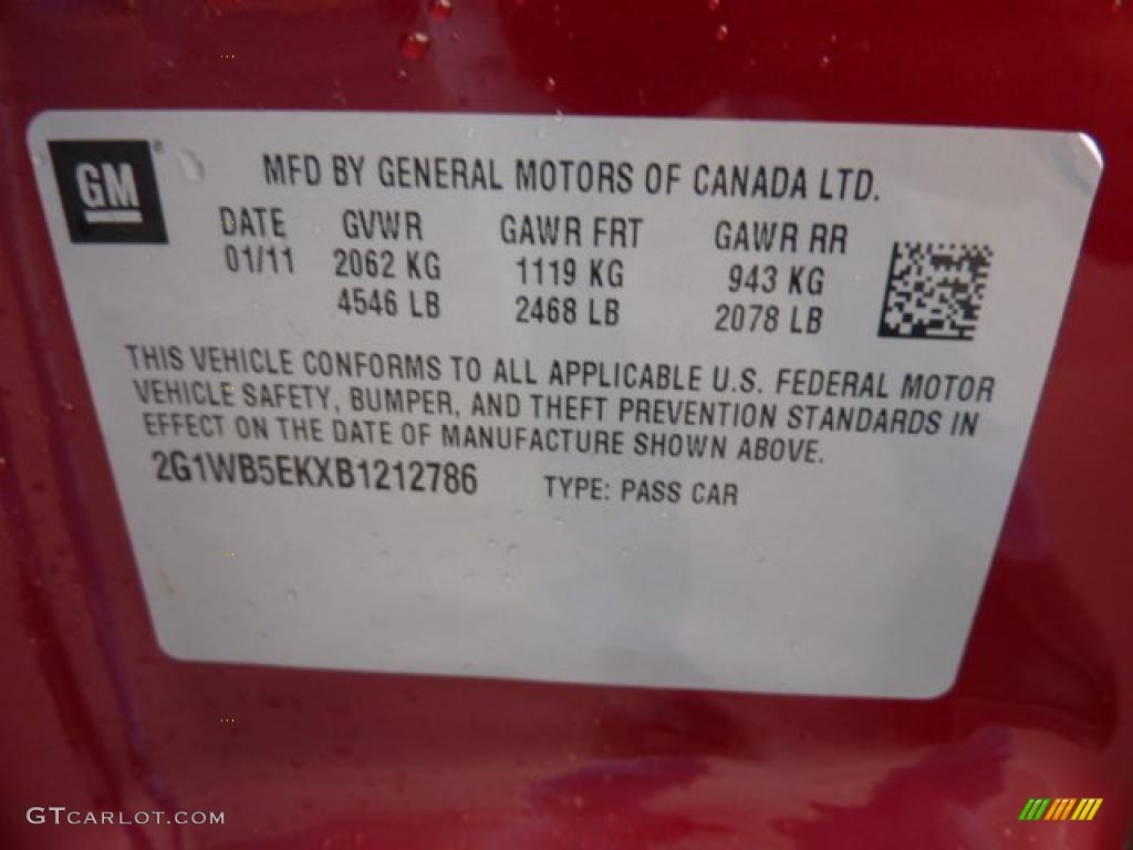 2011 Impala LT - Red Jewel Tintcoat / Ebony photo #17