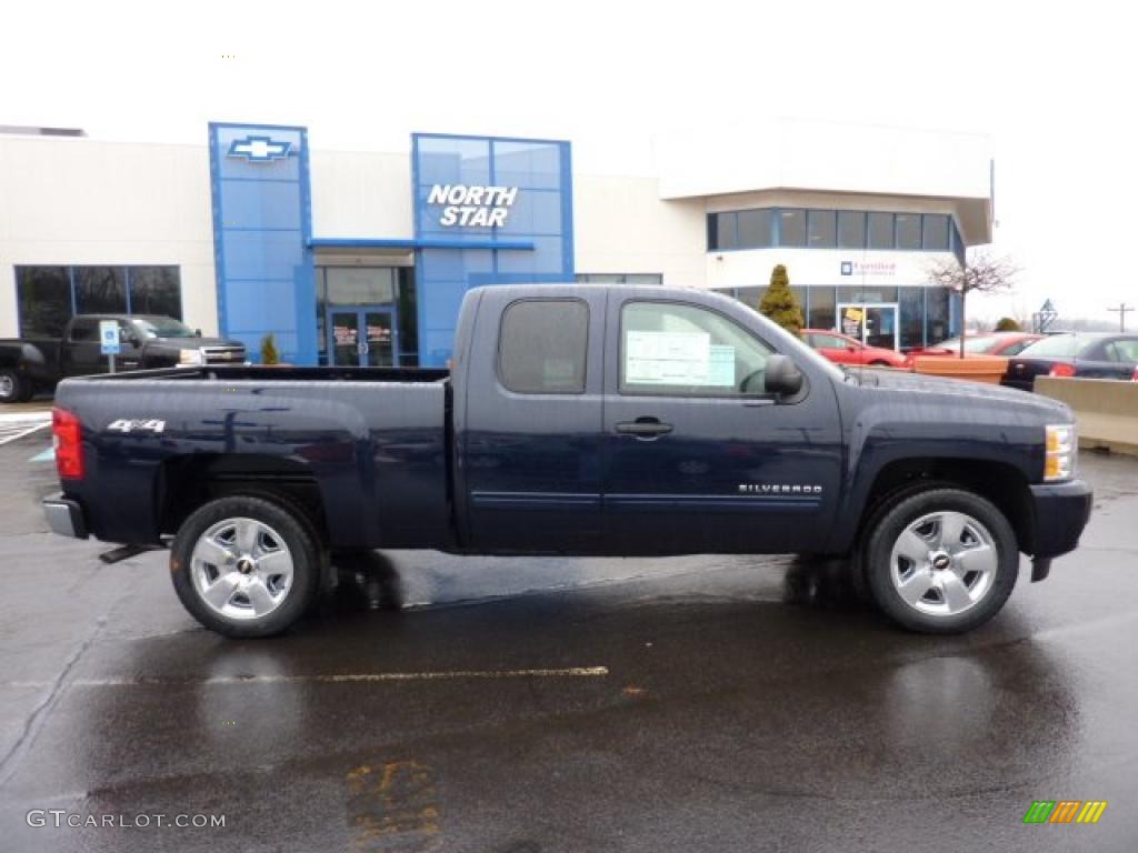 2011 Silverado 1500 LT Extended Cab 4x4 - Imperial Blue Metallic / Ebony photo #11