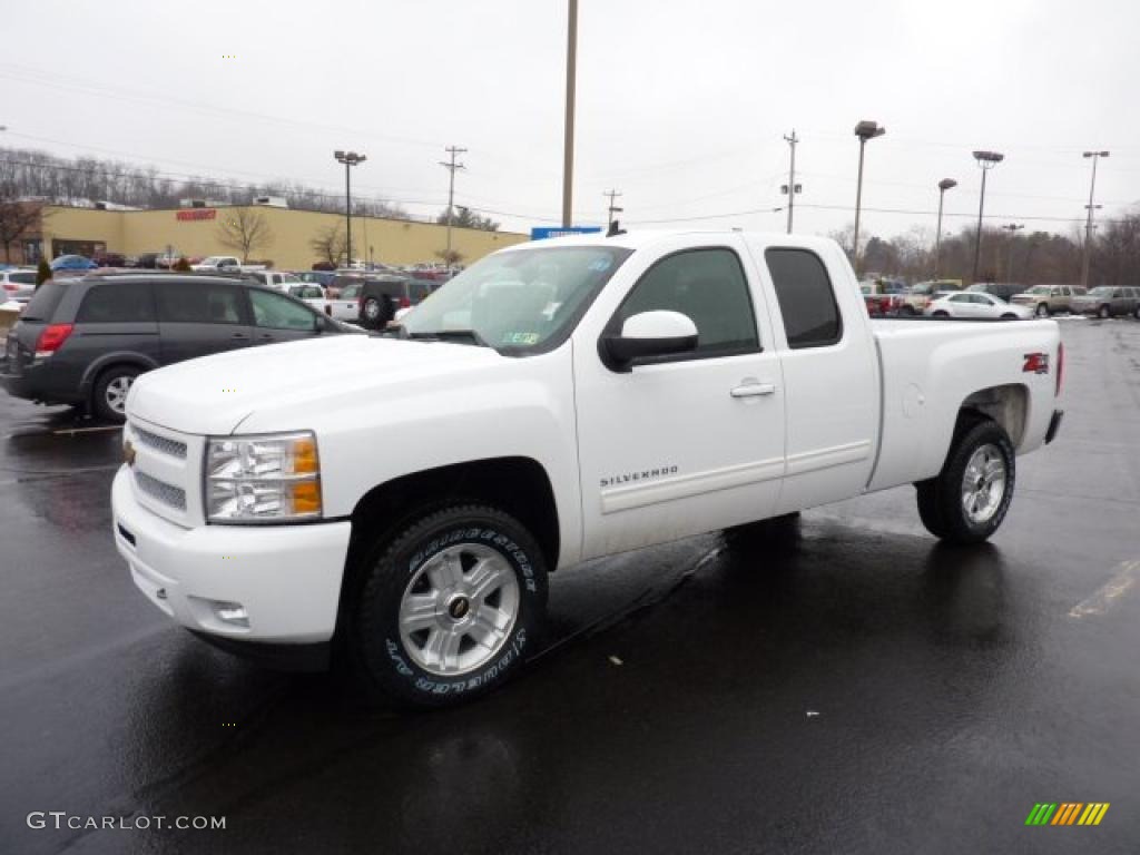 2011 Silverado 1500 LT Extended Cab 4x4 - Summit White / Ebony photo #3