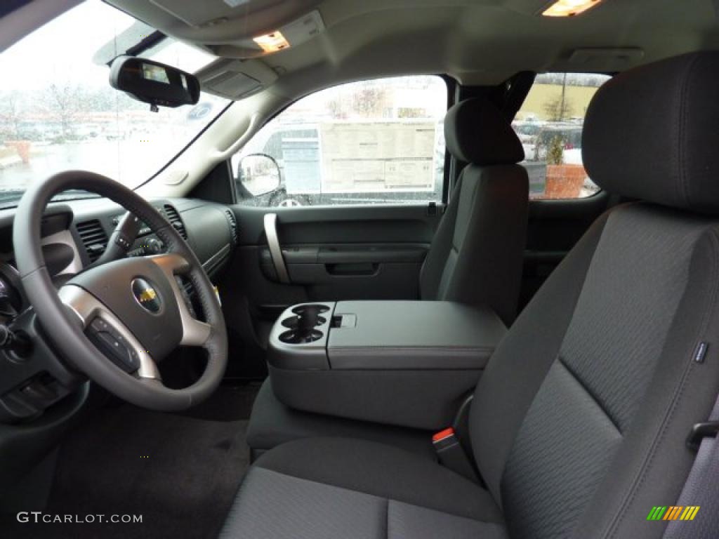 Ebony Interior 2011 Chevrolet Silverado 1500 LT Extended Cab 4x4 Photo #44932601