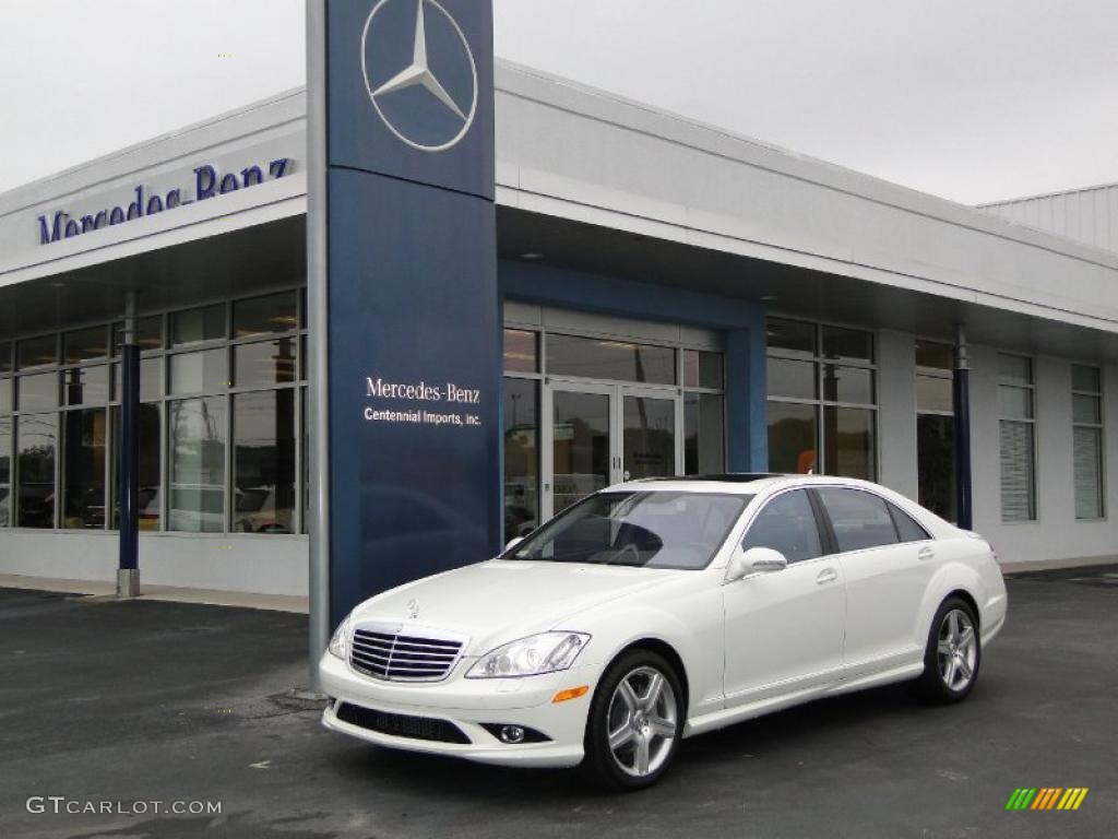 2007 S 550 Sedan - Alabaster White / Grey/Dark Grey photo #2