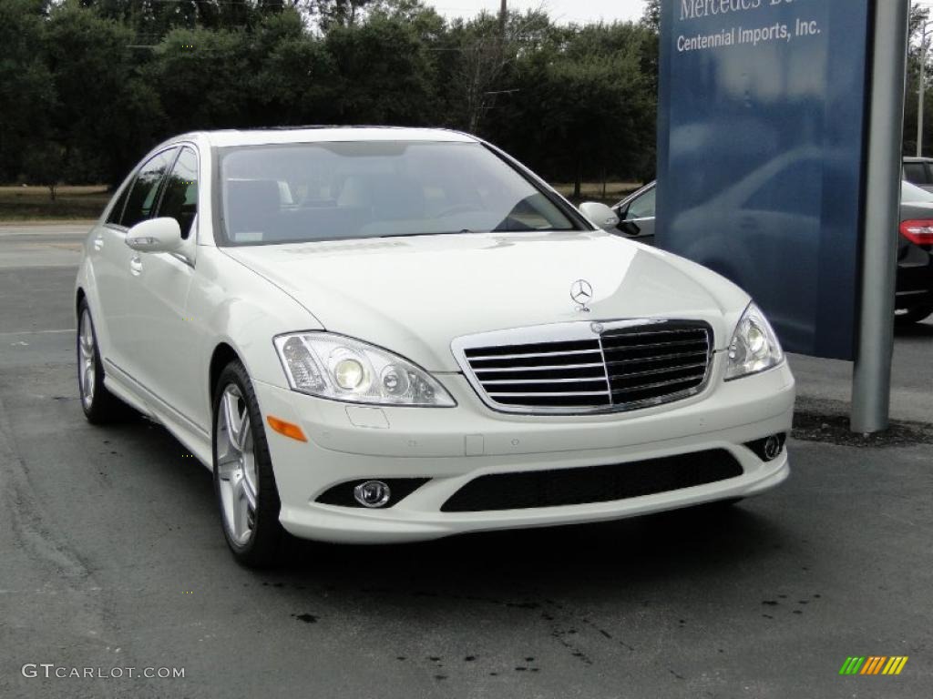 2007 S 550 Sedan - Alabaster White / Grey/Dark Grey photo #3