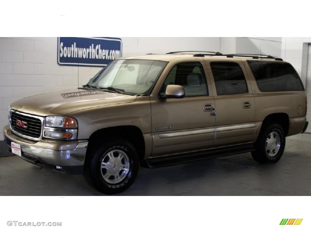 2001 Yukon XL SLT 4x4 - Topaz Gold Metallic / Neutral Tan/Shale photo #2