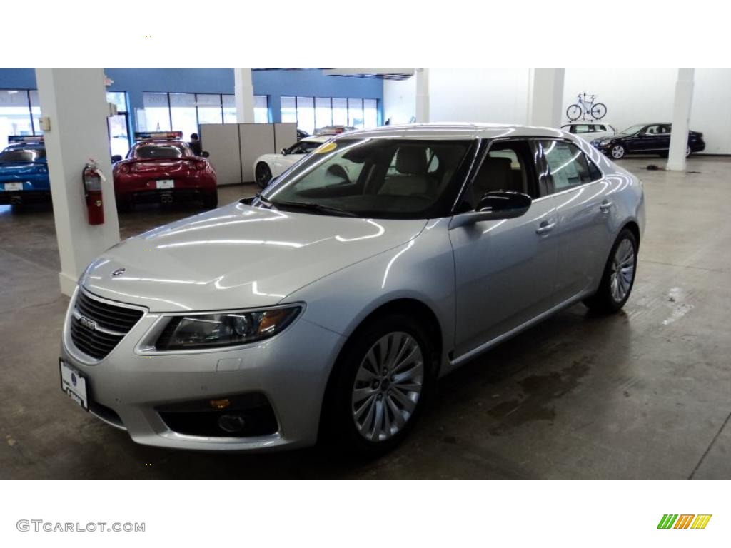 Diamond Silver Metallic 2010 Saab 9-5 Aero Sedan XWD Exterior Photo #44938621