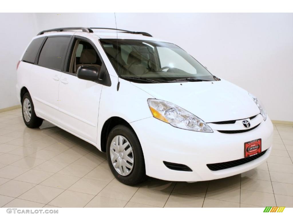 Super White Toyota Sienna