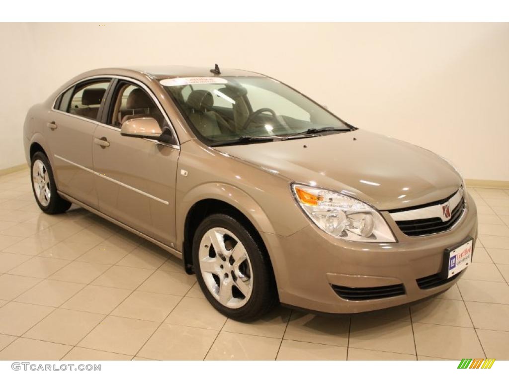 2008 Aura XE 3.5 - Bronzed Pewter / Tan photo #1