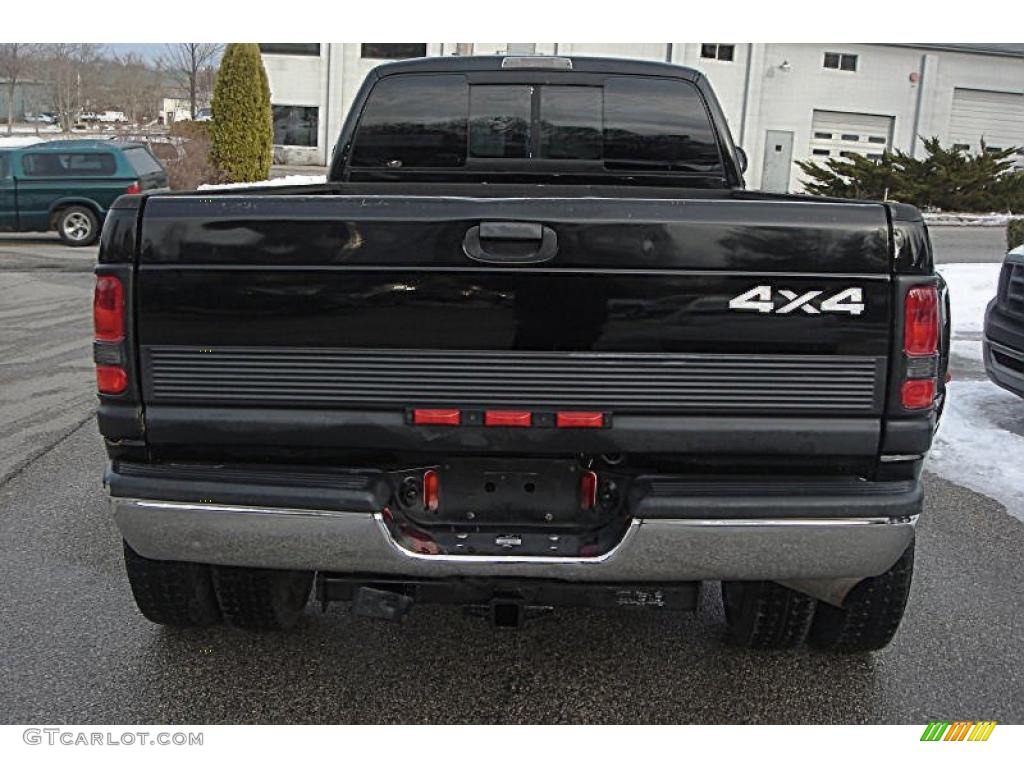 Black 2000 Dodge Ram 3500 SLT Extended Cab 4x4 Dually Exterior Photo #44945441