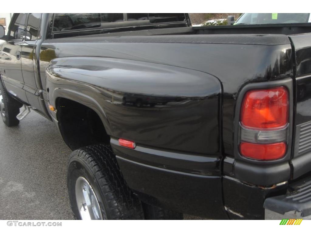 2000 Ram 3500 SLT Extended Cab 4x4 Dually - Black / Mist Gray photo #10