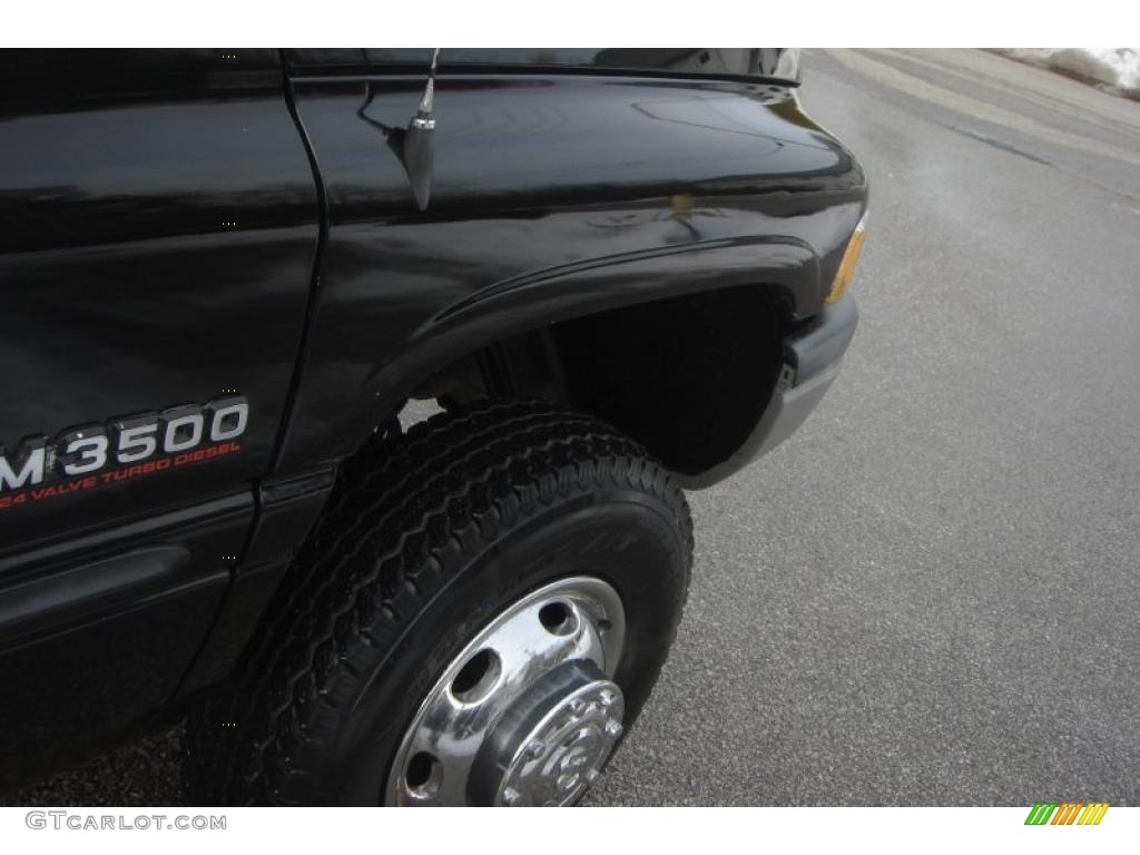 2000 Ram 3500 SLT Extended Cab 4x4 Dually - Black / Mist Gray photo #34