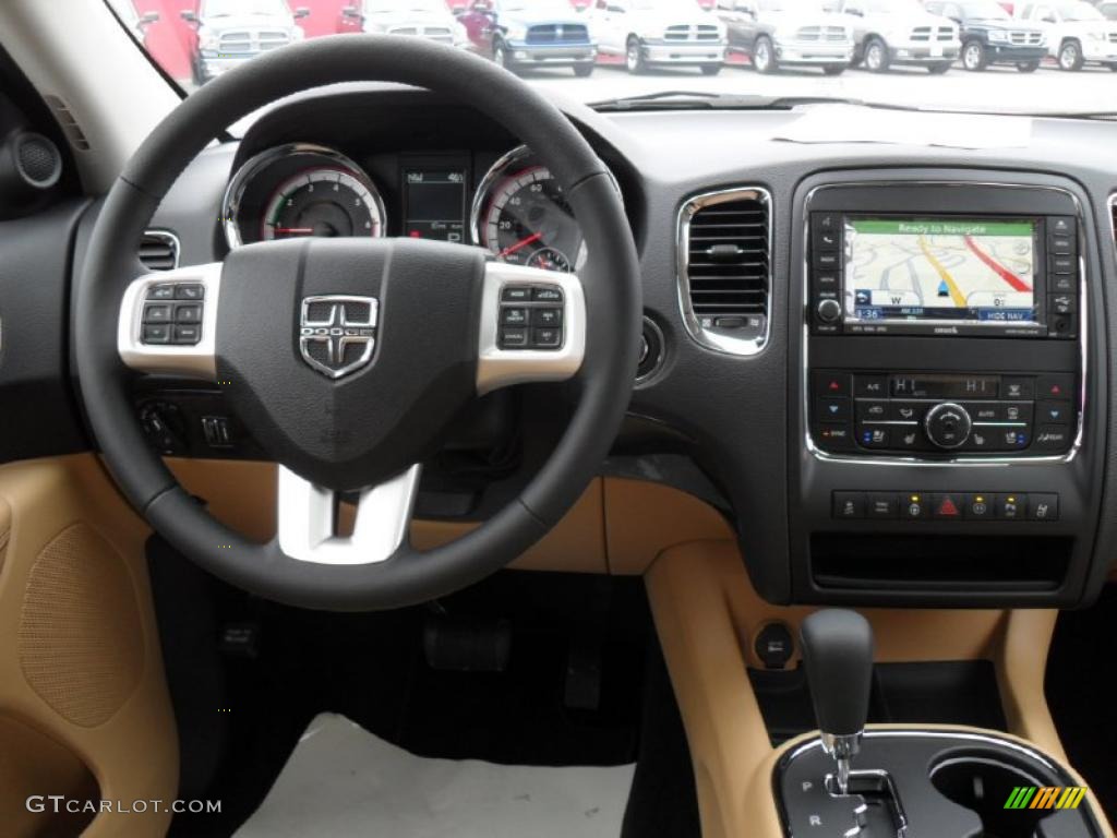 2011 Dodge Durango Citadel 4x4 Black/Tan Dashboard Photo #44948377