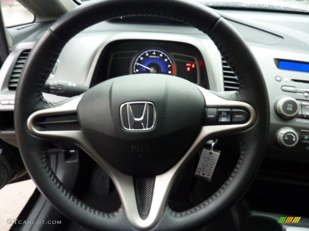 2009 Honda Civic LX-S Sedan Black Steering Wheel Photo #44948725