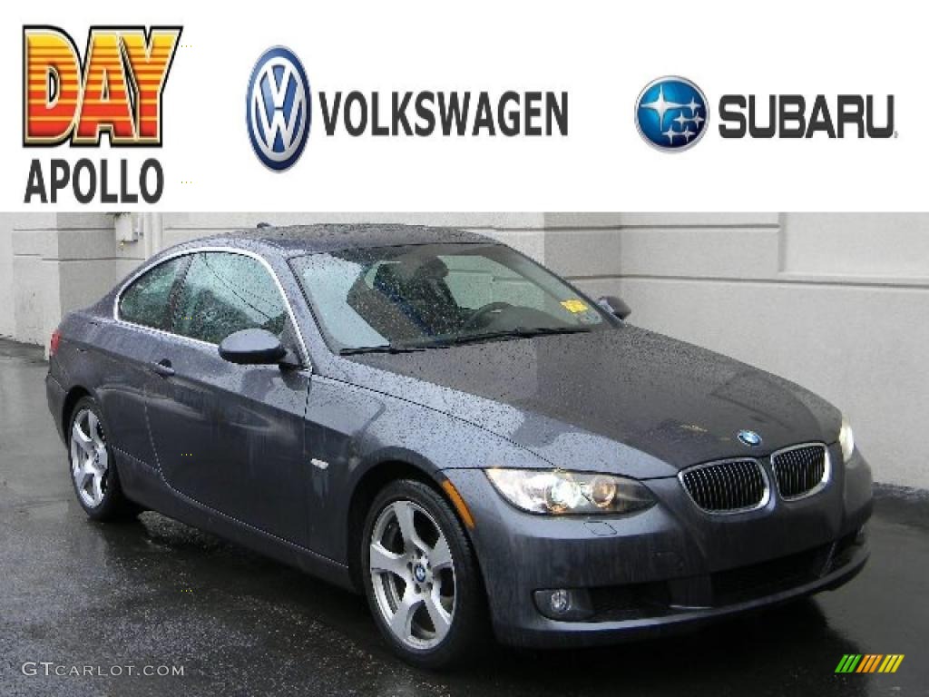 2007 3 Series 328xi Coupe - Sparkling Graphite Metallic / Black photo #1