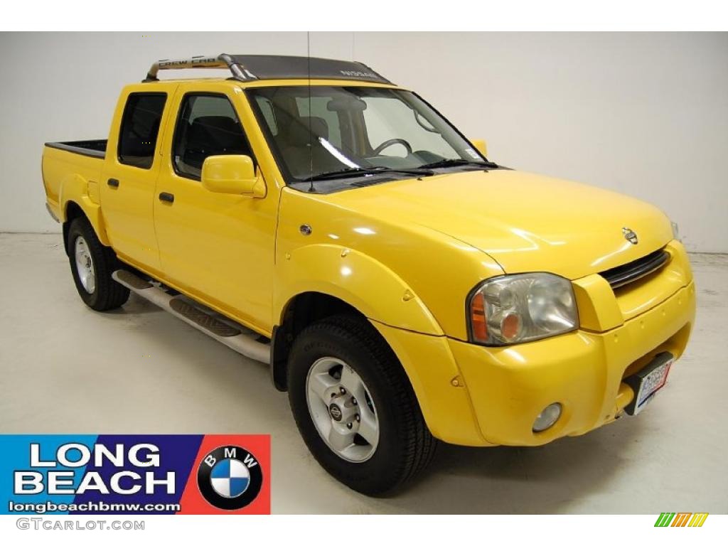 2002 Frontier SE Crew Cab - Solar Yellow / Charcoal photo #1
