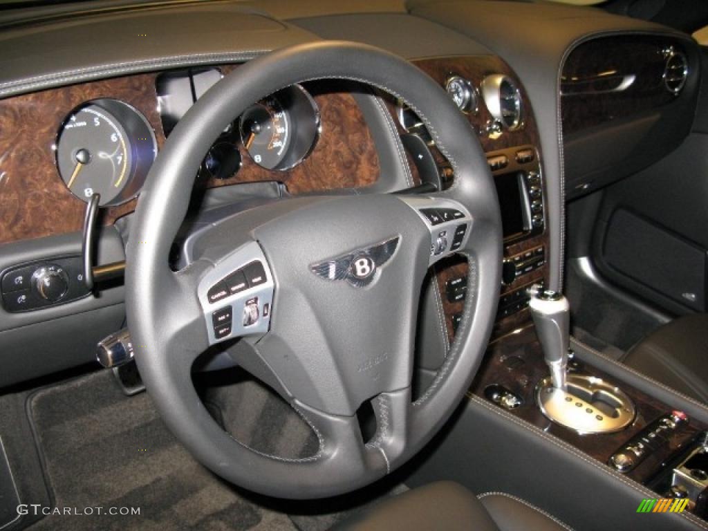 2009 Bentley Continental Flying Spur Speed Beluga Steering Wheel Photo #44959558