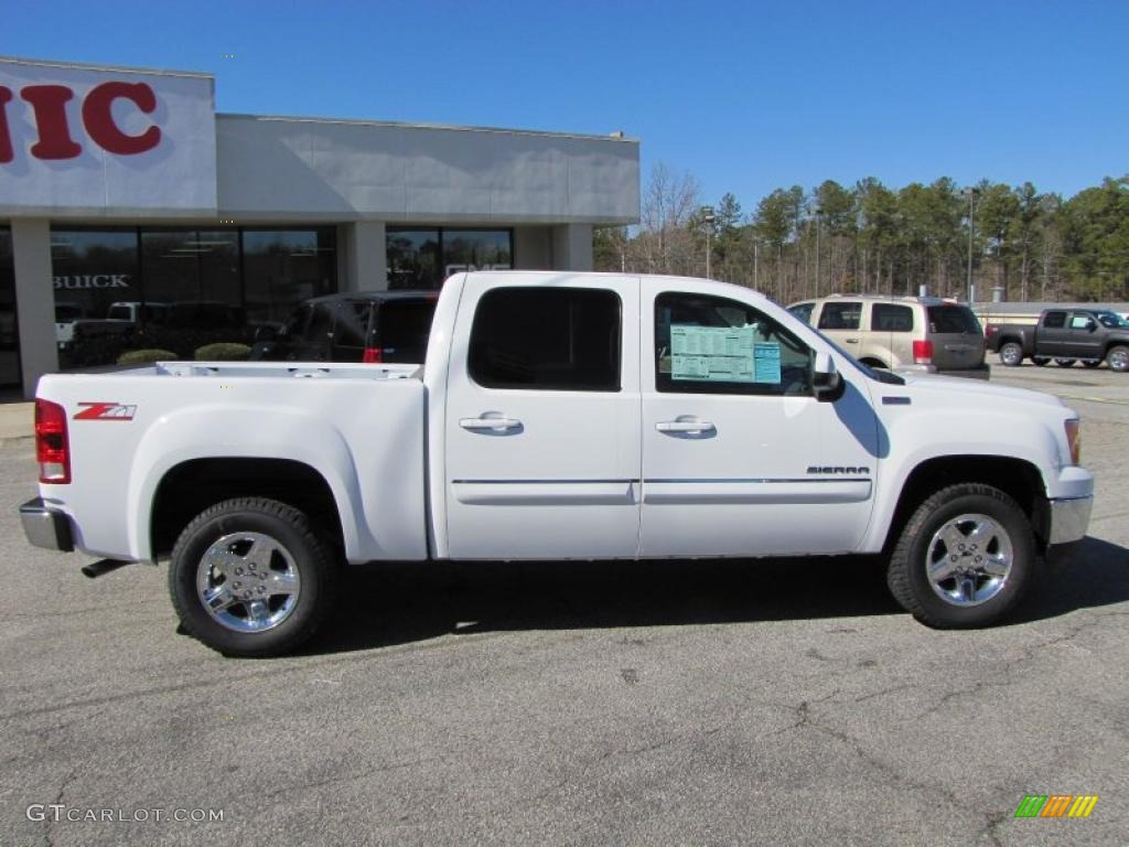 Summit White 2011 GMC Sierra 1500 SLT Crew Cab Exterior Photo #44960271