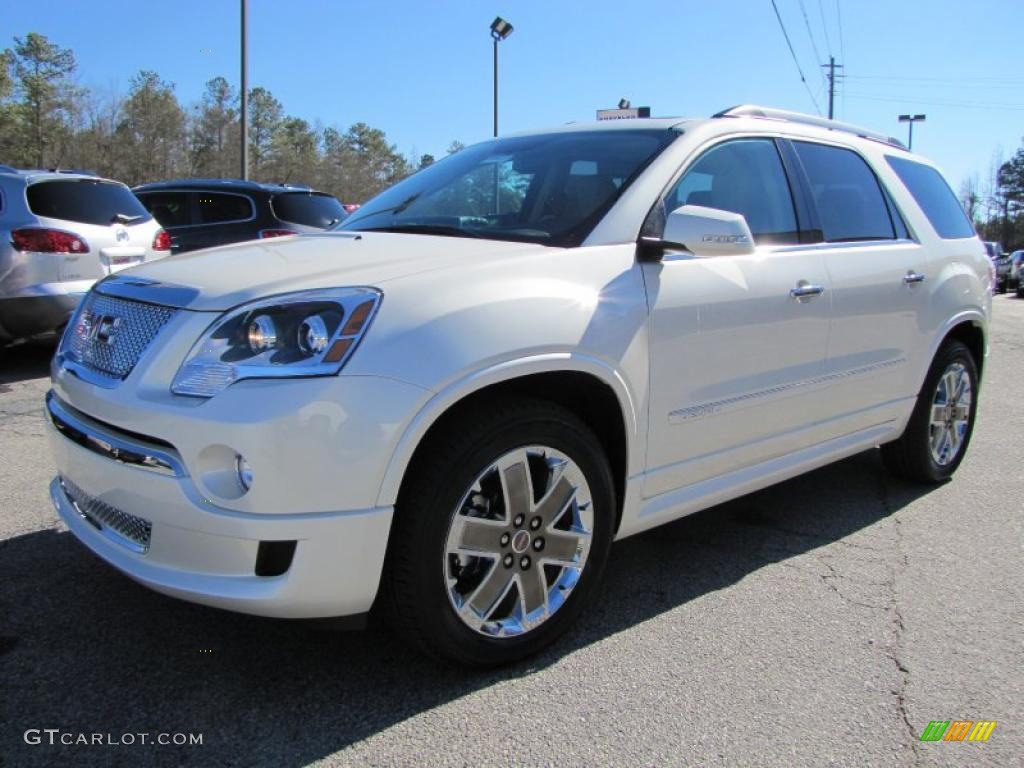 White Diamond Tintcoat 2011 GMC Acadia Denali Exterior Photo #44960554