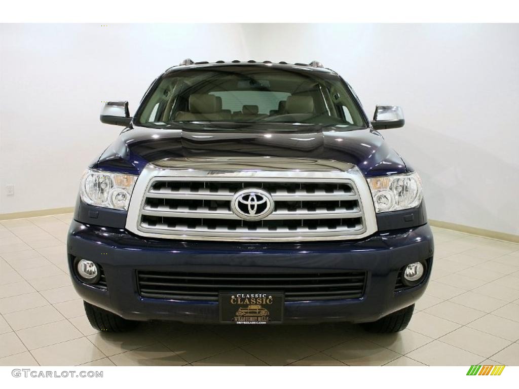 2008 Sequoia Limited 4WD - Nautical Blue Metallic / Sand Beige photo #2