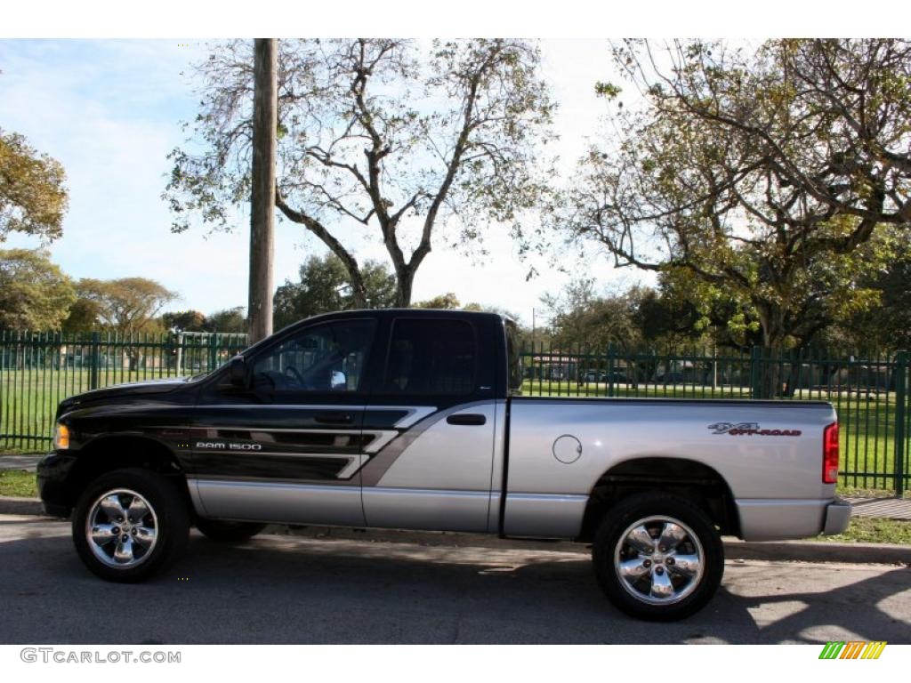 2002 Ram 1500 SLT Plus Quad Cab 4x4 - Black / Dark Slate Gray photo #4