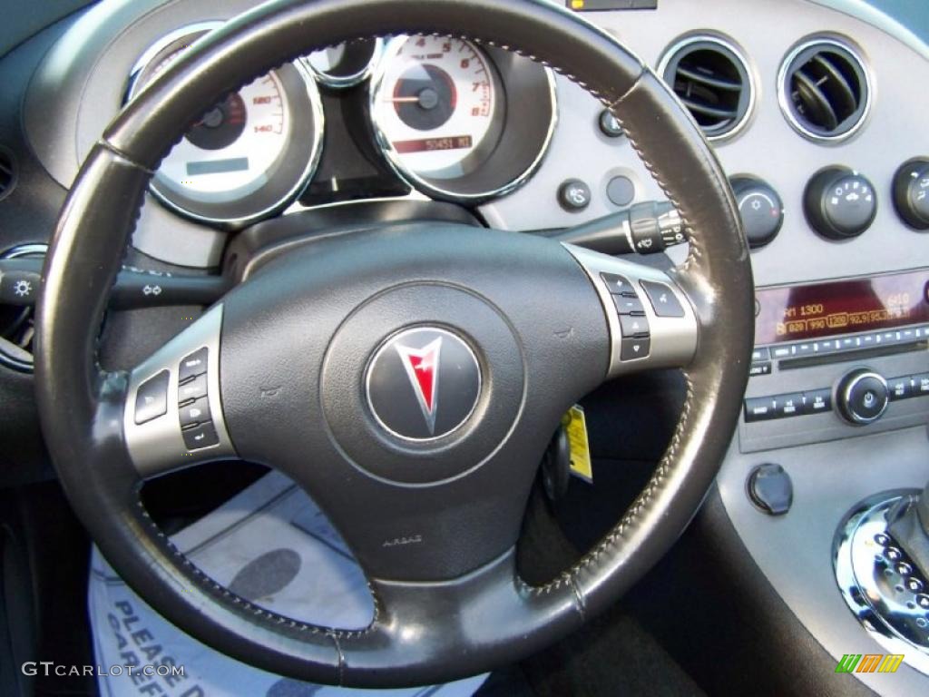 2006 Pontiac Solstice Roadster Ebony Steering Wheel Photo #44967742