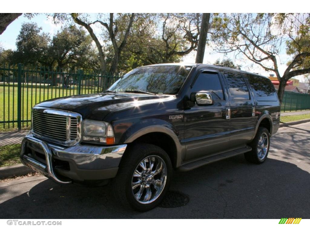 2000 Excursion Limited 4x4 - Deep Wedgewood Blue Metallic / Medium Graphite photo #1