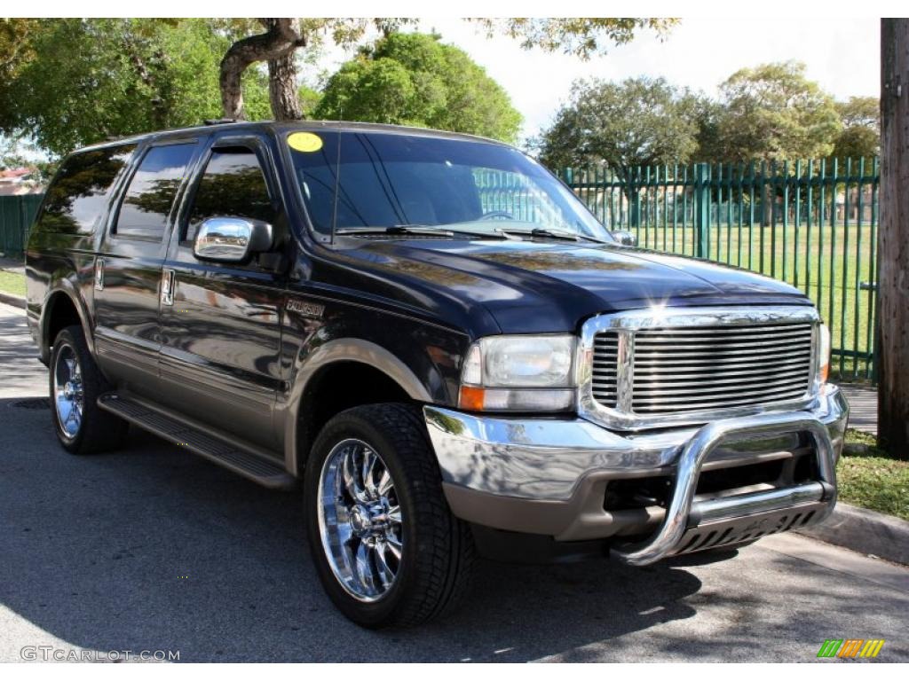 2000 Excursion Limited 4x4 - Deep Wedgewood Blue Metallic / Medium Graphite photo #14