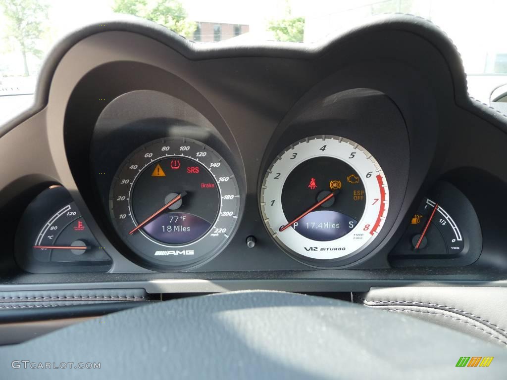 2009 Mercedes-Benz SL 65 AMG Black Series Coupe Gauges Photo #44968593