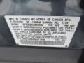 Info Tag of 2005 MDX Touring