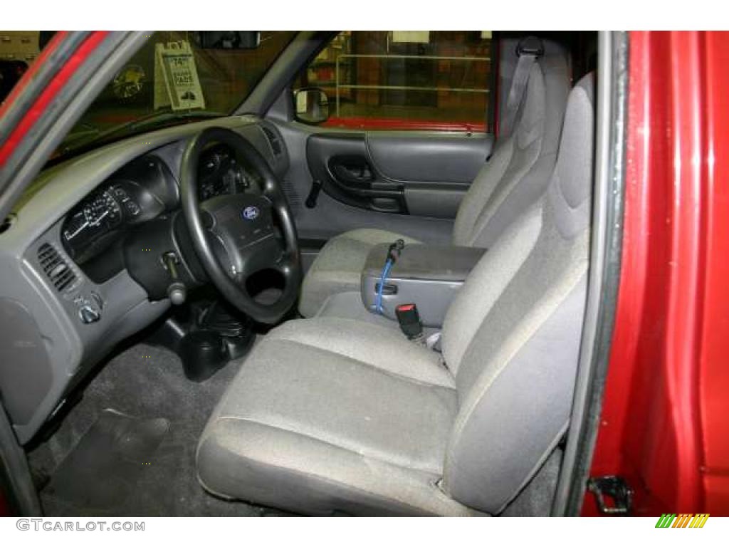 Dark Graphite Interior 2001 Ford Ranger XLT Regular Cab Photo #44970725