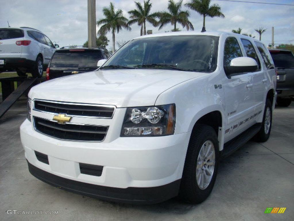 Summit White 2009 Chevrolet Tahoe Hybrid Exterior Photo #44971229