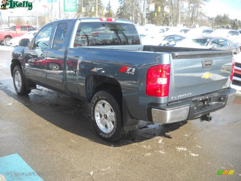 2009 Silverado 1500 LTZ Extended Cab - Blue Granite Metallic / Ebony photo #5