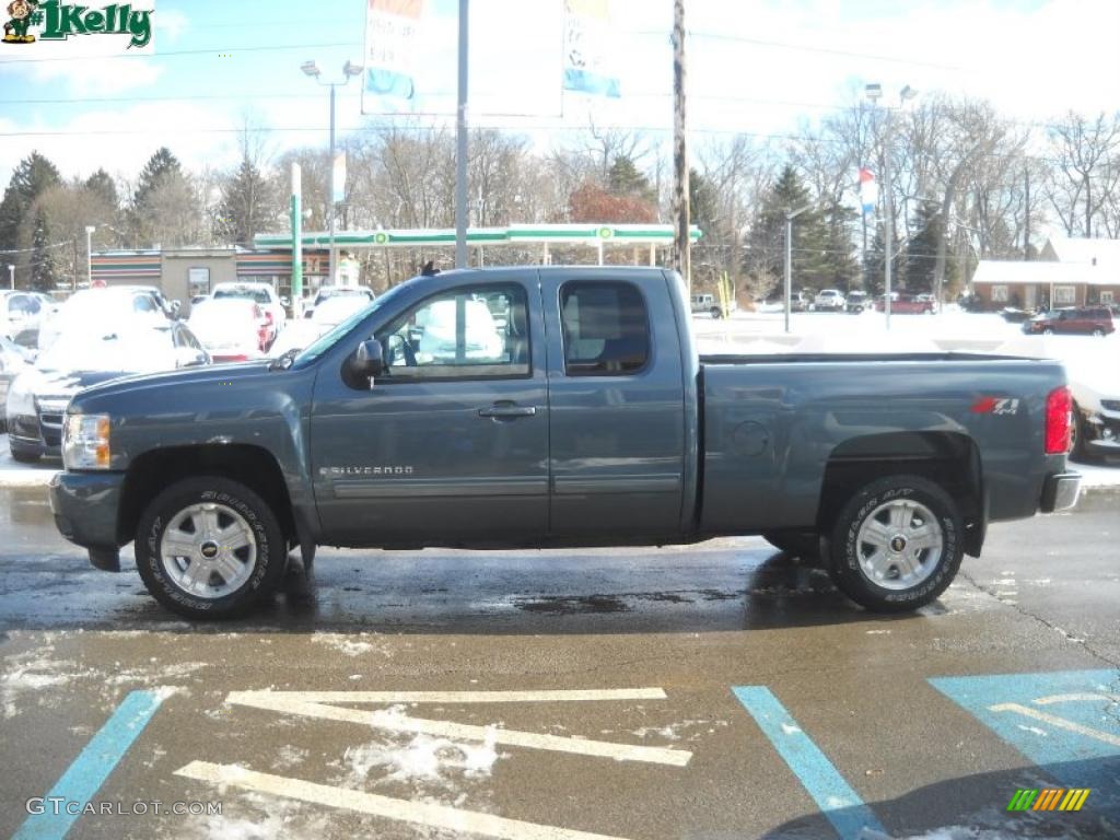 2009 Silverado 1500 LTZ Extended Cab - Blue Granite Metallic / Ebony photo #6