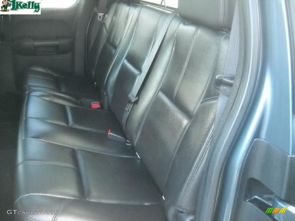2009 Silverado 1500 LTZ Extended Cab - Blue Granite Metallic / Ebony photo #14