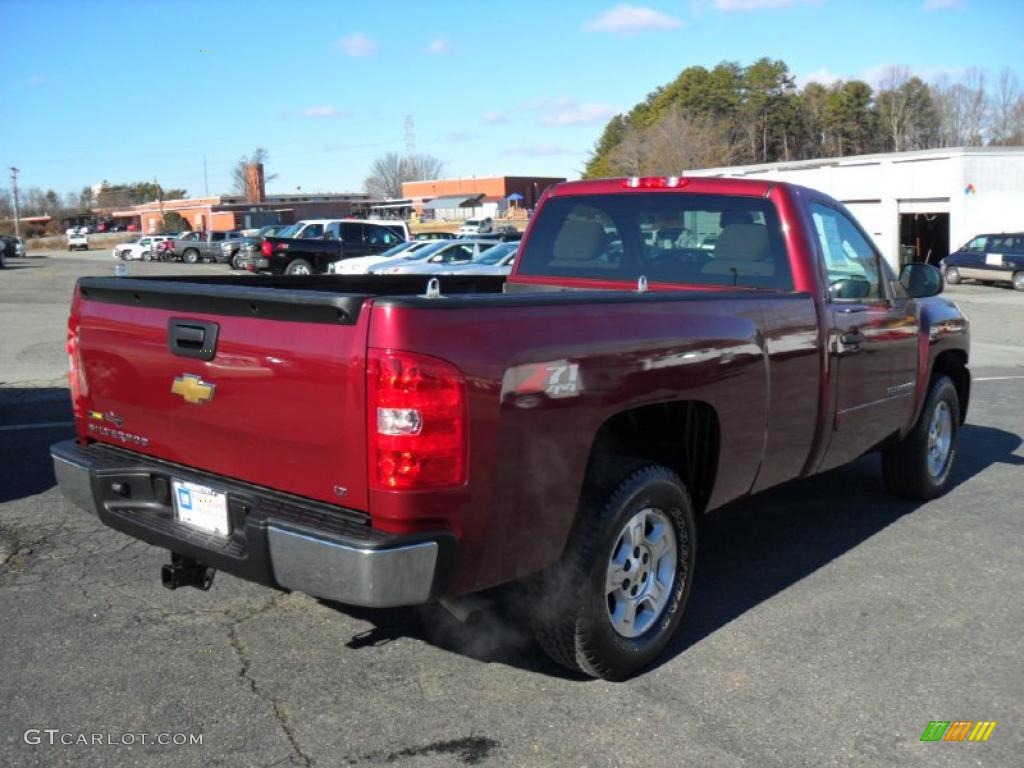 2008 Silverado 1500 LT Regular Cab 4x4 - Deep Ruby Metallic / Light Titanium/Ebony Accents photo #4