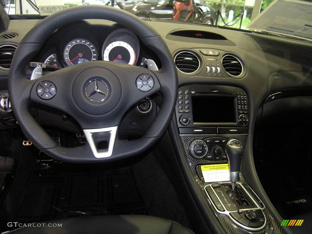 2009 Mercedes-Benz SL 65 AMG Black Series Coupe Black Steering Wheel Photo #44975037