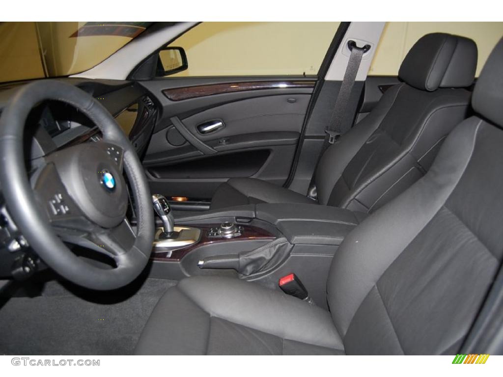 Black Interior 2009 BMW 5 Series 550i Sedan Photo #44976013