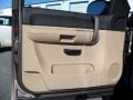 Ebony Black/Light Cashmere 2007 GMC Sierra 1500 SLE Extended Cab Door Panel