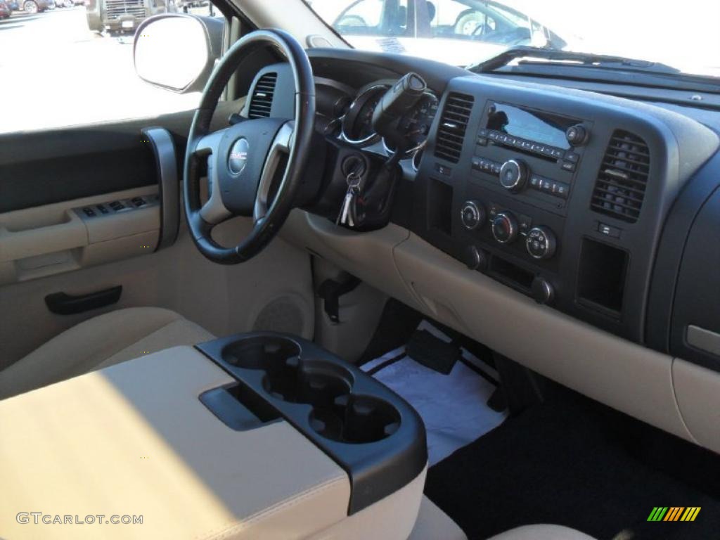 2007 GMC Sierra 1500 SLE Extended Cab Ebony Black/Light Cashmere Dashboard Photo #44976797