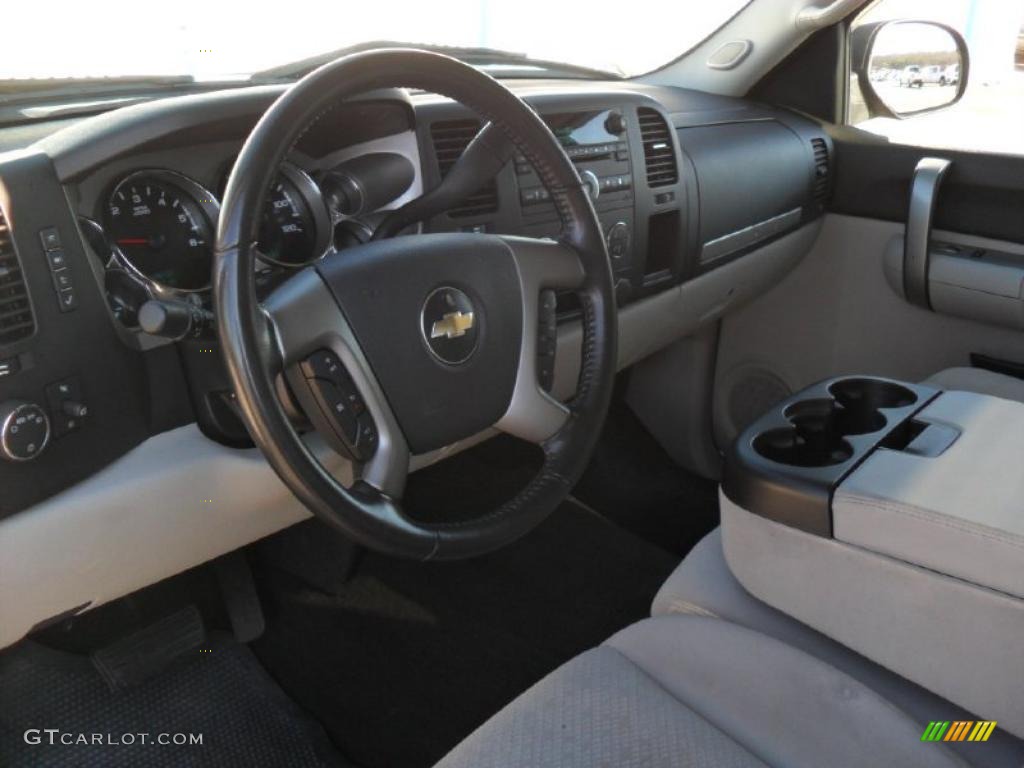 Light Titanium/Ebony Black Interior 2007 Chevrolet Silverado 1500 LT Extended Cab Photo #44977620