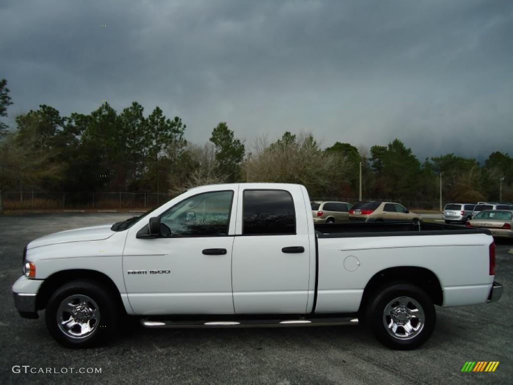 2004 Ram 1500 SLT Quad Cab - Bright White / Dark Slate Gray photo #2