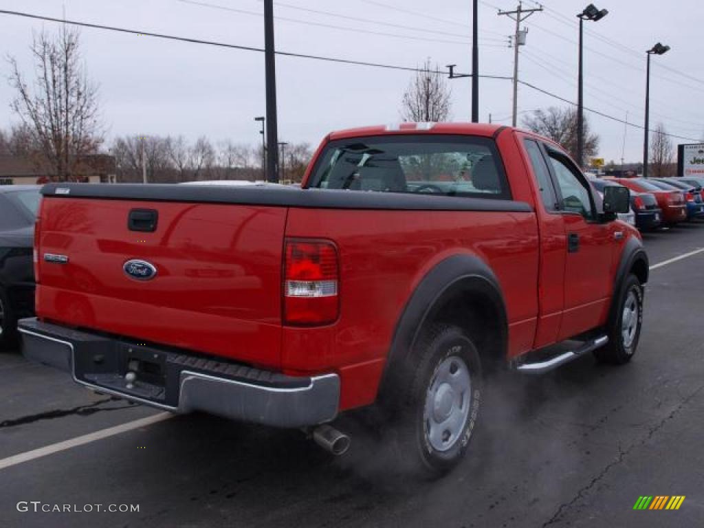 2005 F150 XL Regular Cab - Bright Red / Medium Flint Grey photo #3