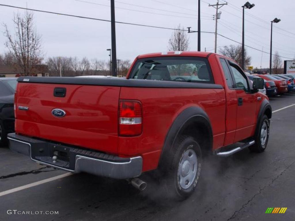 2005 F150 XL Regular Cab - Bright Red / Medium Flint Grey photo #3