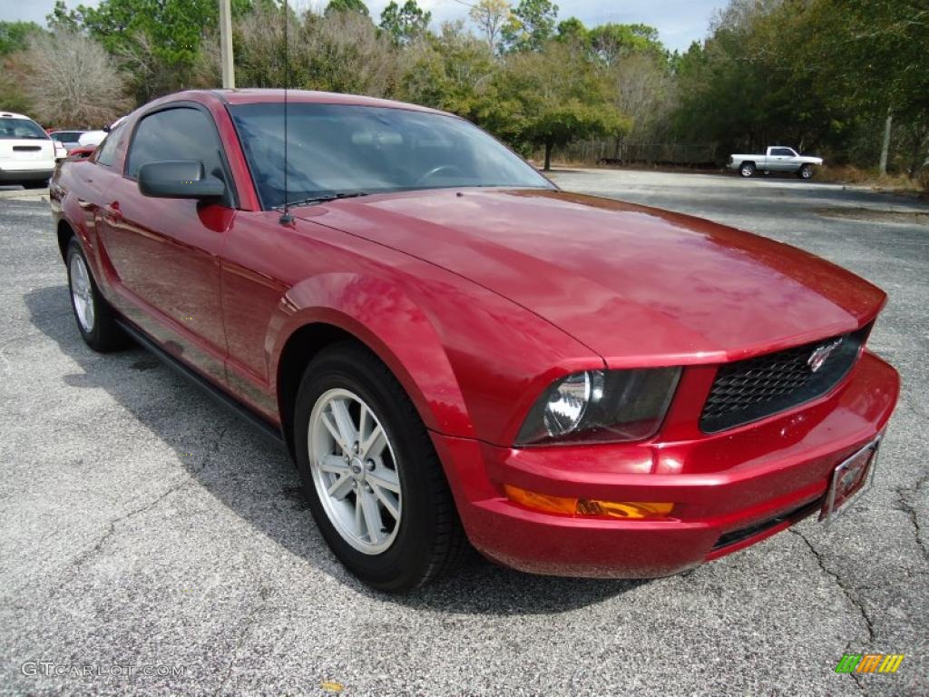 2006 Mustang V6 Premium Coupe - Redfire Metallic / Light Graphite photo #11