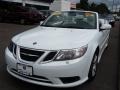 2009 Arctic White Saab 9-3 2.0T Convertible  photo #2