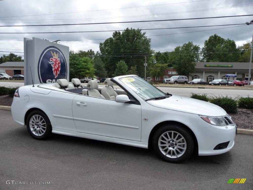 Arctic White 2009 Saab 9-3 2.0T Convertible Exterior Photo #44978485